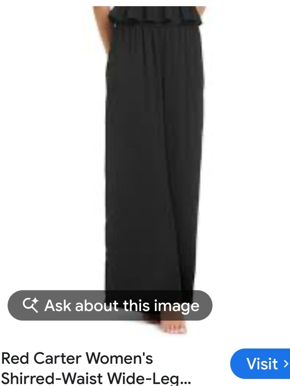 Red Carter Black Elastic-Waist Pants Swim Coverup